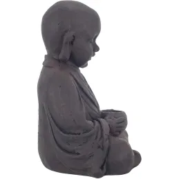 Bouddha en magnésie avec bougeoir intégré