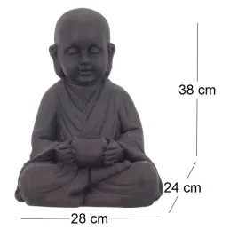 Bouddha en magnésie avec bougeoir intégré