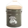 Pouf coffre de rangement en métal Motorcycle