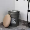 Pouf coffre de rangement en métal Motorcycle