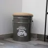Pouf coffre de rangement en métal Motorcycle