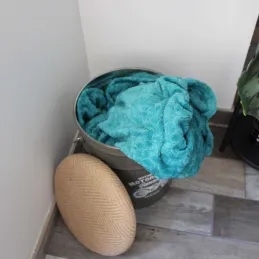 Pouf coffre de rangement en métal Motorcycle