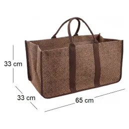 Sac à bûches en toile de jute