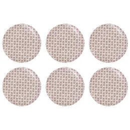 Assiette en porcelaine imprimée Cottage 25 cm (Lot de 6)