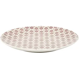 Assiette en porcelaine imprimée Cottage 25 cm (Lot de 6)