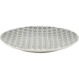 Assiette en porcelaine imprimée Cottage 25 cm (Lot de 6)