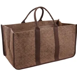 Sac à bûches en toile de jute
