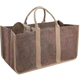 Sac à bûches en toile de jute