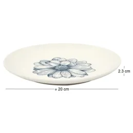 Assiette en porcelaine Cottage 20 cm (Lot de 6)