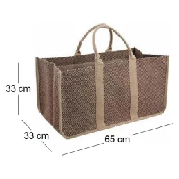 Sac à bûches en toile de jute