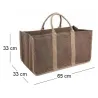 Sac à bûches en toile de jute