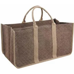 Sac à bûches en toile de jute
