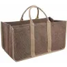 Sac à bûches en toile de jute