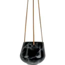 Jardinière suspendue en céramique marbrée 12 x 9.5 cm