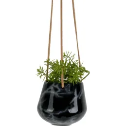 Jardinière suspendue en céramique marbrée 12 x 9.5 cm