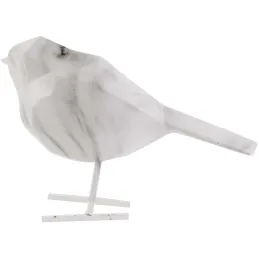 Oiseau en résine blanc effet marbre Origami