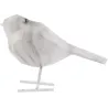 Oiseau en résine blanc effet marbre Origami