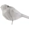 Oiseau en résine blanc effet marbre Origami