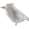 Oiseau en résine blanc effet marbre Origami