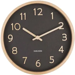 Horloge ronde en bois Pure  22 cm