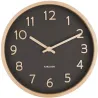 Horloge ronde en bois Pure  22 cm