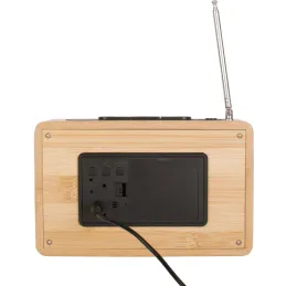 Radio réveil en bambou Retro