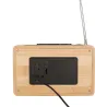 Radio réveil en bambou Retro