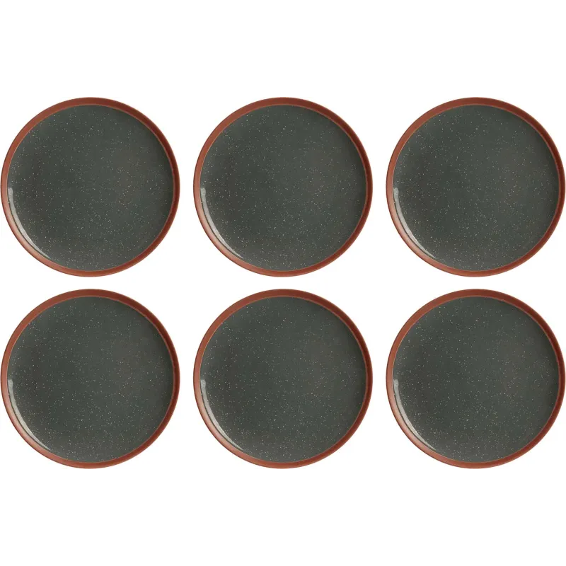 Assiette avec liseret My little market (Lot de 6)