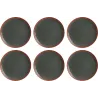Assiette avec liseret My little market (Lot de 6)