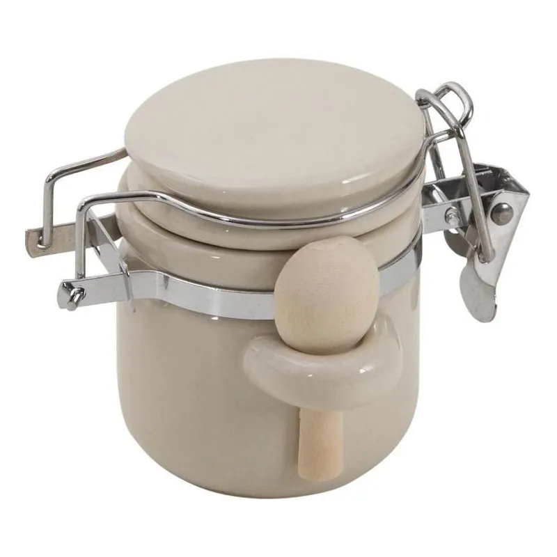 Bocal céramique avec cuillère en bois