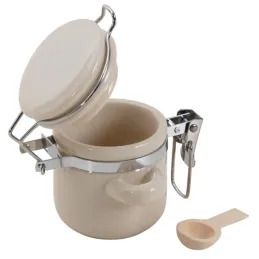 Bocal céramique avec cuillère en bois