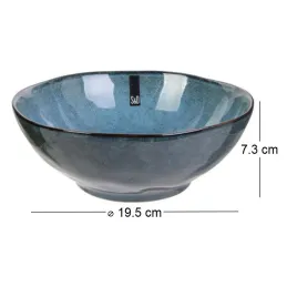 Bol en grès bleu 80 cl Au grès du temps