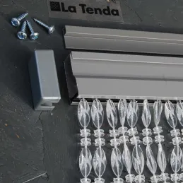 Rideau de porte  en perles transparentes Elba