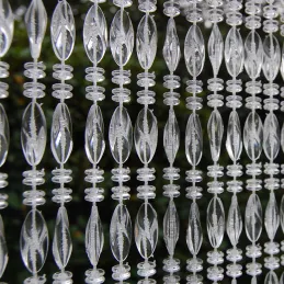 Rideau de porte  en perles transparentes Elba