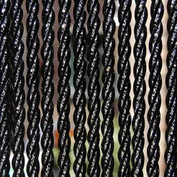 Rideau de porte en PVC noir Bellano
