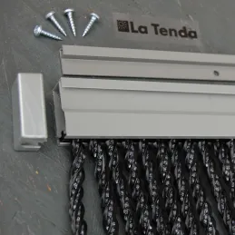 Rideau de porte en PVC noir Bellano