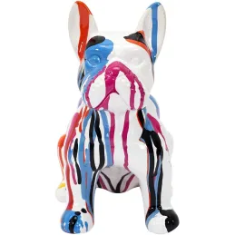 Bouledogue en céramique assis 20 cm