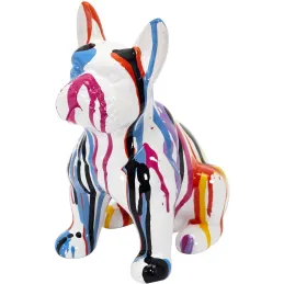 Bouledogue en céramique assis 20 cm