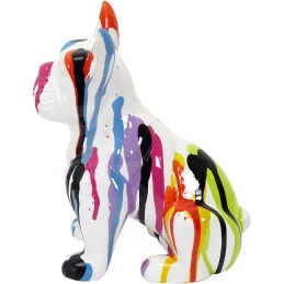 Bouledogue en céramique assis 20 cm