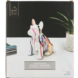 Bouledogue en céramique assis 20 cm