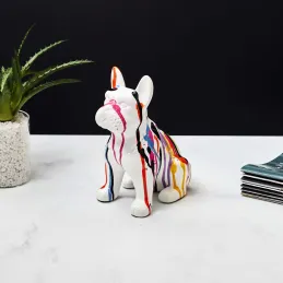 Bouledogue en céramique assis 20 cm