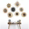 Miroir en rotin Fleur 54 cm