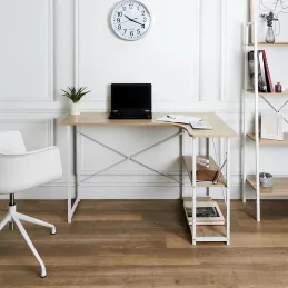 Bureau d'angle en bois et métal Job