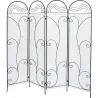 Paravent métal et coton blanc
