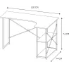 Bureau d'angle en bois et métal Job