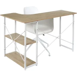 Bureau d'angle en bois et métal Job