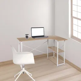 Bureau d'angle en bois et métal Job