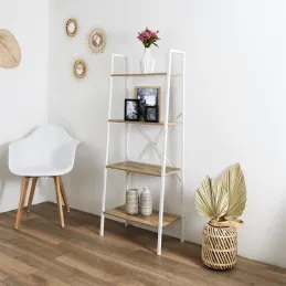 Etagère en bois et métal 60 x 32.5 x 148 cm Nina
