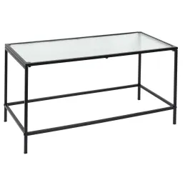 Table basse plateau en verre texturé Rosa