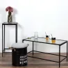 Table basse plateau en verre texturé Rosa
